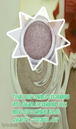 Cream to powder eyeshadow