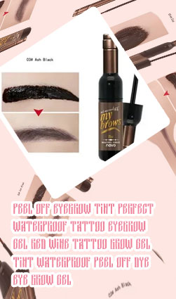 Eyebrow tattoo tint peel off