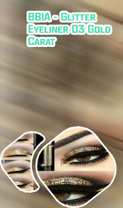 Gold glitter eyeliner