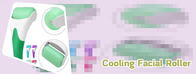 Ice roller cooling skin massager