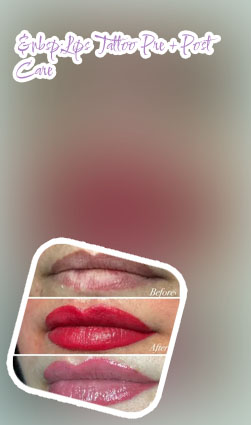 Lip tattooing cosmetic