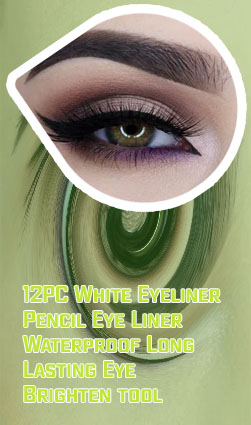 White eyeliner brown eyes